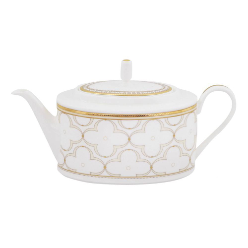 Чайник Noritake Трефолио, золотой кант 1,3 л, фарфор костяной