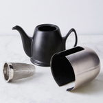 Чайник заварочный фарфоровый 700 мл, без крышки, черный, 150455, Salam, Guy Degrenne
