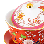 Пиала с крышкой и блюдцем Wedgwood Вандерласт Малина 7,6 см, 150 мл, фарфор