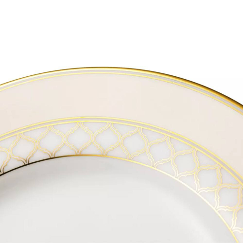 Тарелка закусочная Noritake Царский дворец, золотой кант 21 см, фарфор