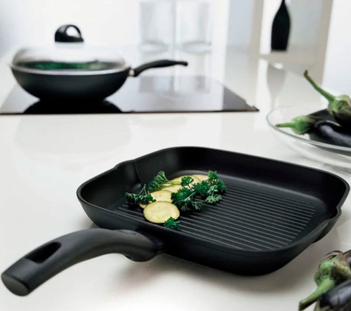 Сковорода - гриль из алюминия, c антипригарным покрытием, 28 х 28 см, высота 4 см, Cookin', Ballarini