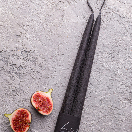 Набор свечей, 30 см, 2 шт, черный, Рустик, Luz Your Senses