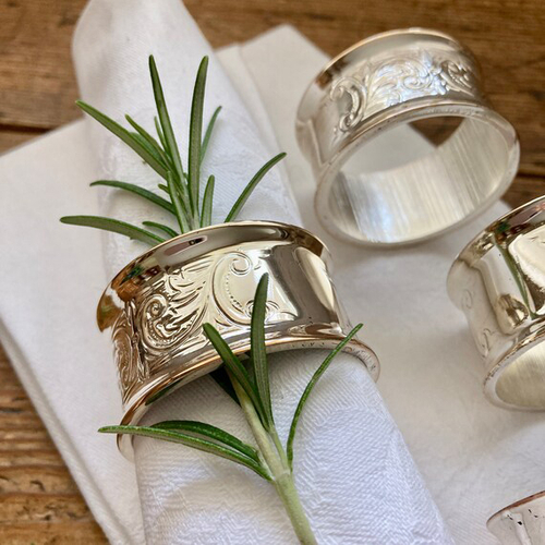 Набор колец для салфеток 4,5 см Queen Anne 4пр золотой