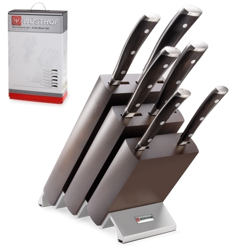 Набор кухонных ножей 6 шт. на дерев. подставке 1090570601, Ikon, Wuesthof