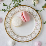 Тарелка десертная Noritake Трефолио, золотой кант 16,5 см, фарфор костяной