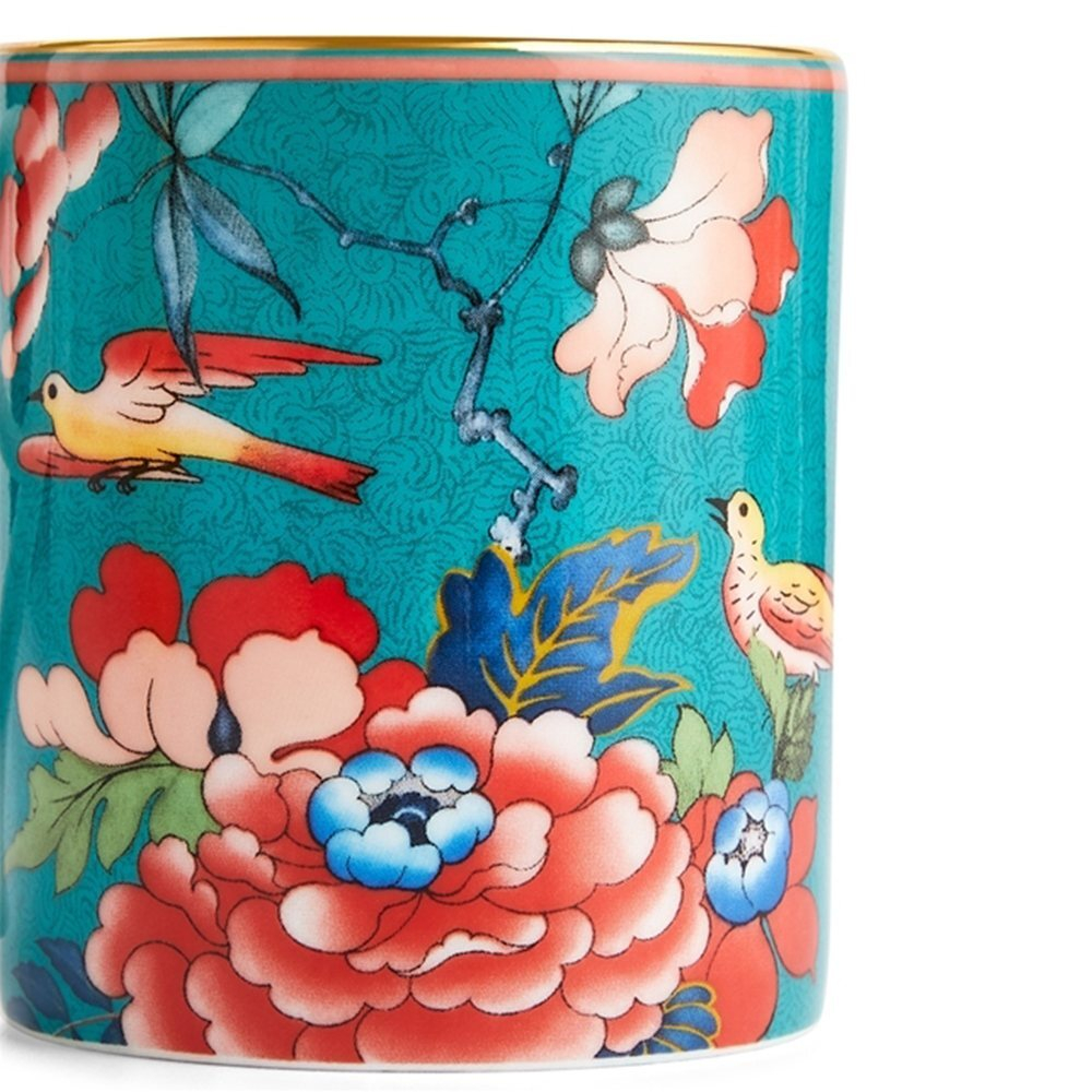 Кружка Wedgwood Пионы 240 мл, фарфор, зеленая