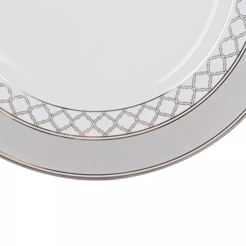 Тарелка закусочная Noritake Царский дворец, платиновый кант 21 см, фарфор