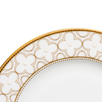 Тарелка десертная Noritake Трефолио, золотой кант 16,5 см, фарфор костяной