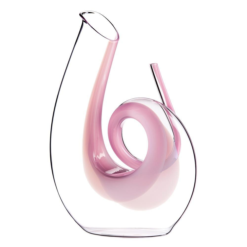 Хрустальный декантер ручной работы Curly Pink, 1.4 л, Riedel (розовый)