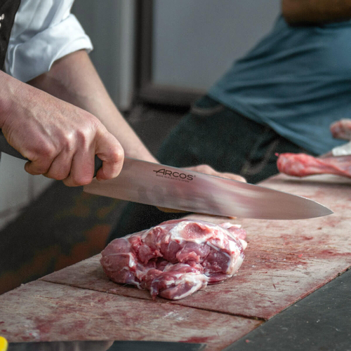 Поварской нож «Шеф» 30 см, из прокатной высокоуглеродистой нержавеющей стали, пластиковая рукоять, серый, 2412, Colour-prof, Arcos