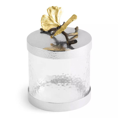 Банка для сыпучих продуктов Michael Aram Бабочки гинкго 15 см, стекло