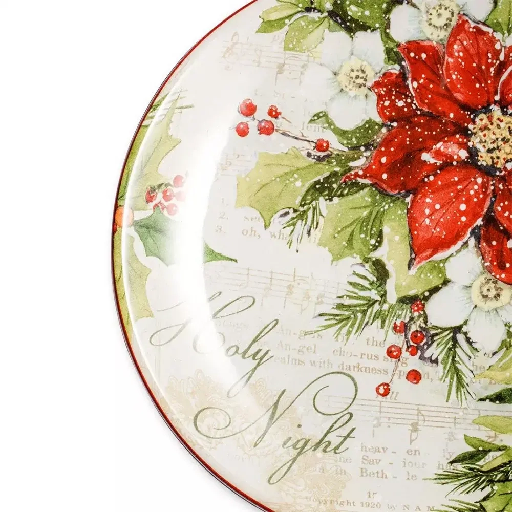 Тарелка закусочная 23 см Certified Int. Тихая ночь, Цветок