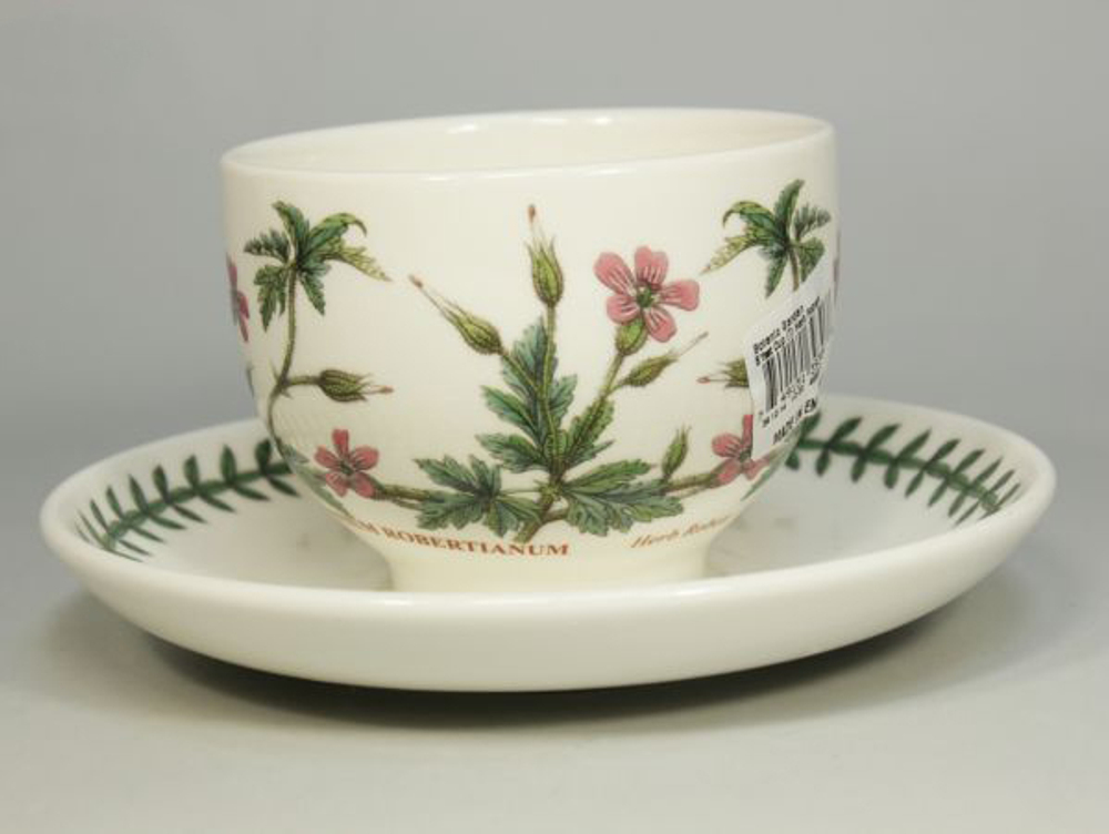 Чашка чайная с блюдцем Portmeirion "Ботанический сад. Герань" 280мл