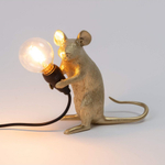 Настольная лампа Mouse Lamp Sitting GOLD USB, Seletti