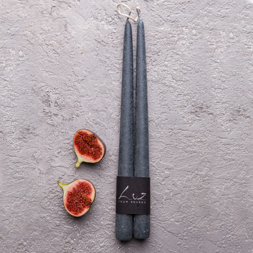 Набор свечей, 30 см, 2 шт, базальтовый, Рустик, Luz Your Senses