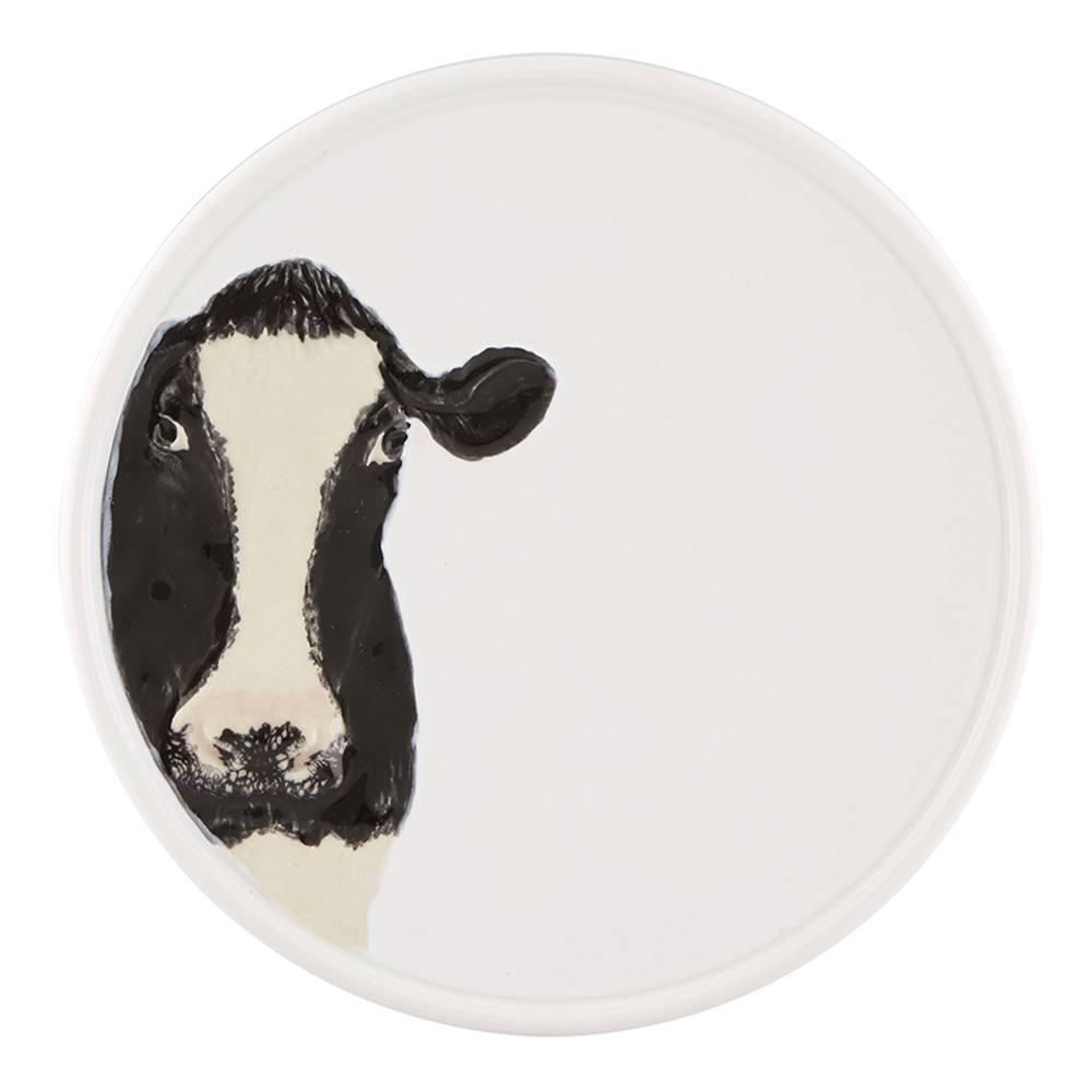 Тарелка закусочная Bordallo Pinheiro "Коровы" 20см (рисунок анфас, слева)