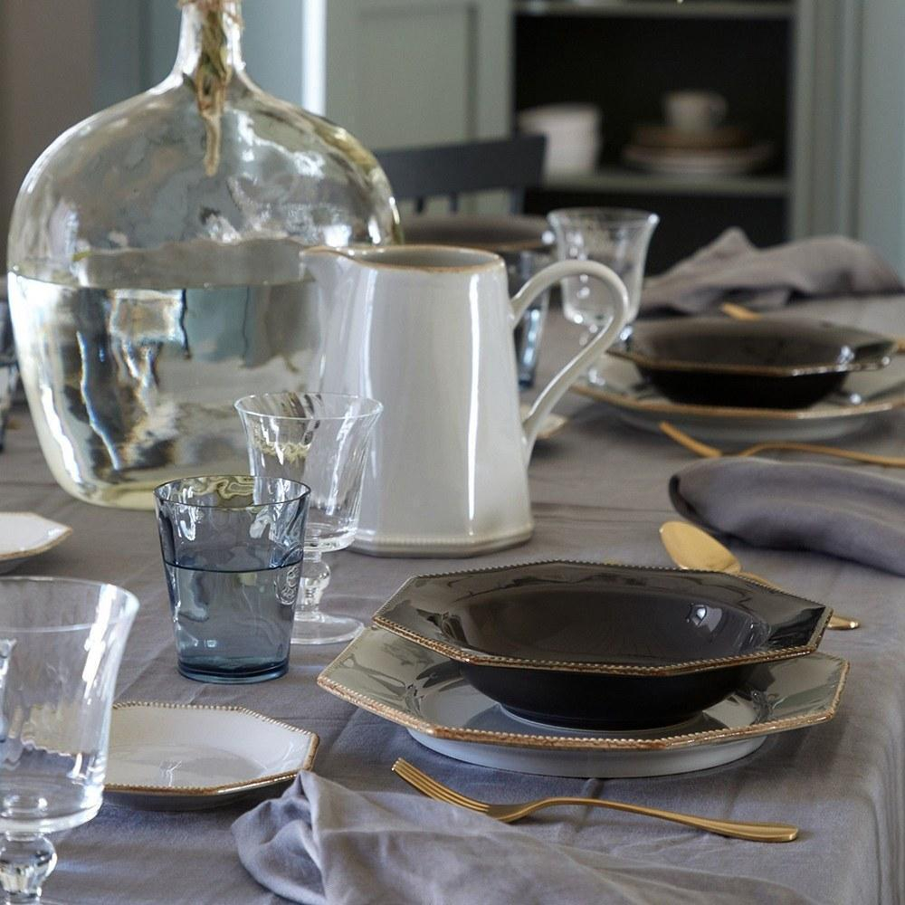 Тарелка суповая 24,2 см 600 мл Costa Nova Luzia Slate Grey серая