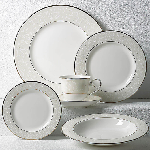 Чашка кофейная с блюдцем 90 мл, фарфор, LEN832187, Чистый опал, Lenox