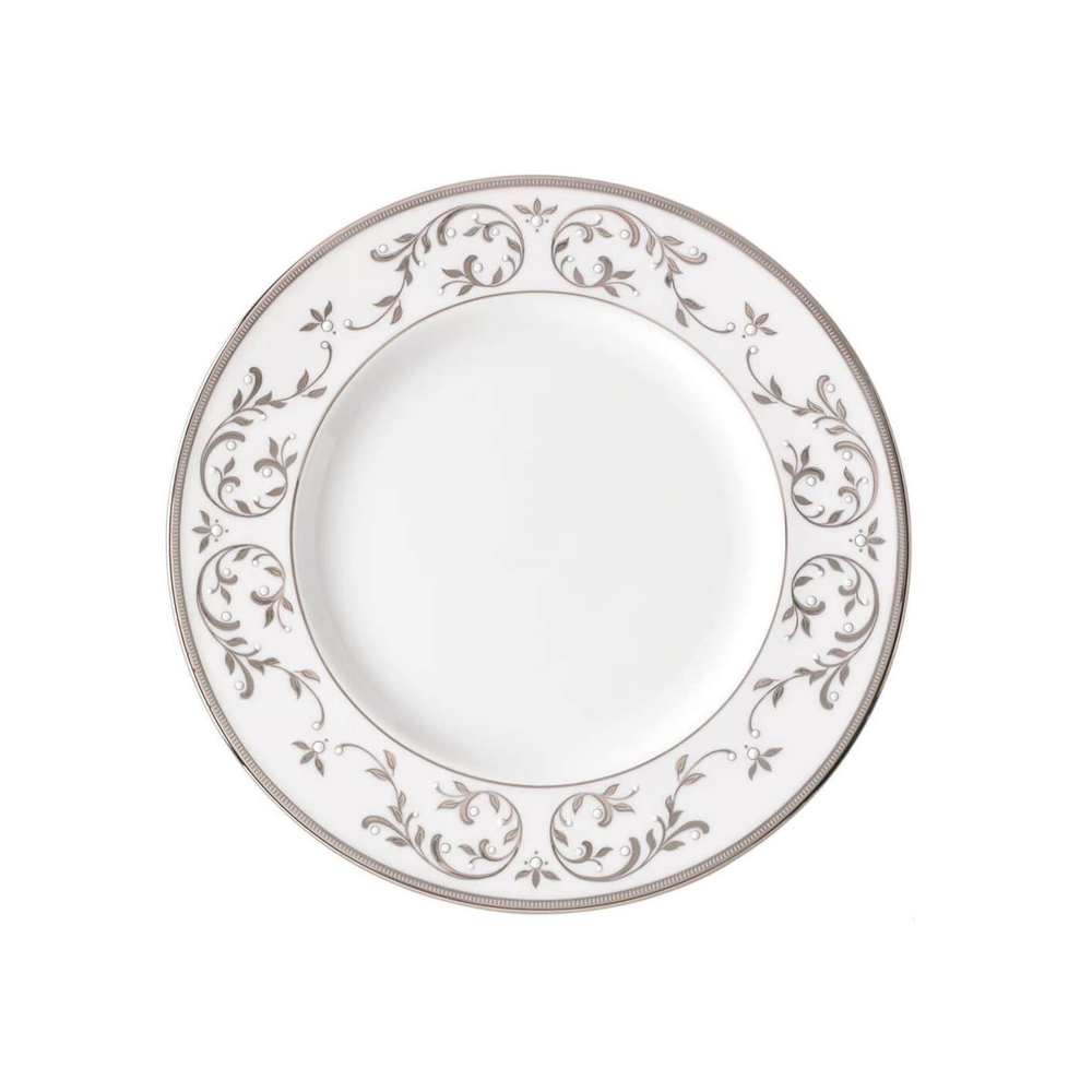 Купить Набор акцентных тарелок 6 шт, 23 см, фарфор, LEN833541-6, Чистый опал, платина, Lenox в онлайн-магазине качественной посуды Этикет