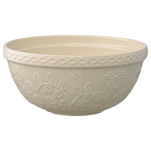 Миска для смешивания с узором Ягоды Тайги, 2,5 л, кремовая, Tkano