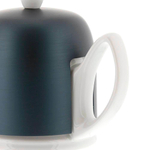 Чайник заварочный фарфоровый 900 мл, с алюминиевым колпаком, синий/белый, 225359, Salam, Guy Degrenne
