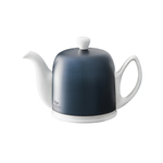 Чайник заварочный фарфоровый 700 мл, с алюминиевым колпаком, синий/белый, 225358, Salam, Guy Degrenne