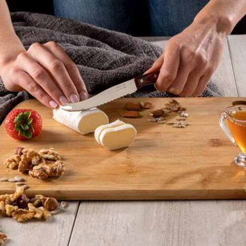 Нож кухонный для сыра и томатов 10,5 см, из прокатной высокоуглеродистой нержавеющей стали, деревянная ручка, 1025, Latina, Arcos