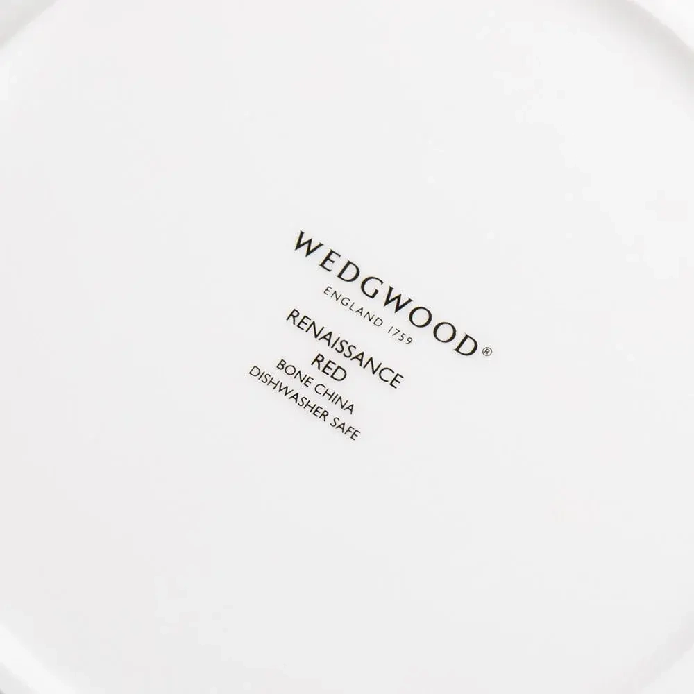 Тарелка десертная Wedgwood Ренессанс 18 см, фарфор, красная