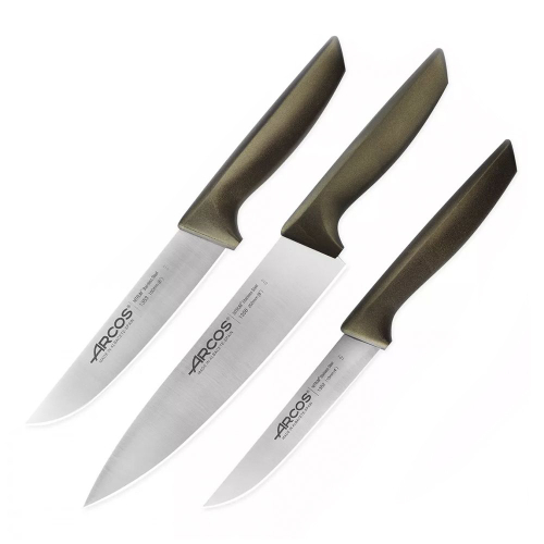 Набор кухонных ножей ARCOS Niza 3 пр коричневый