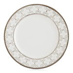 Тарелка пирожковая Noritake Трефолио, платиновый кант 16,7 см, фарфор костяной