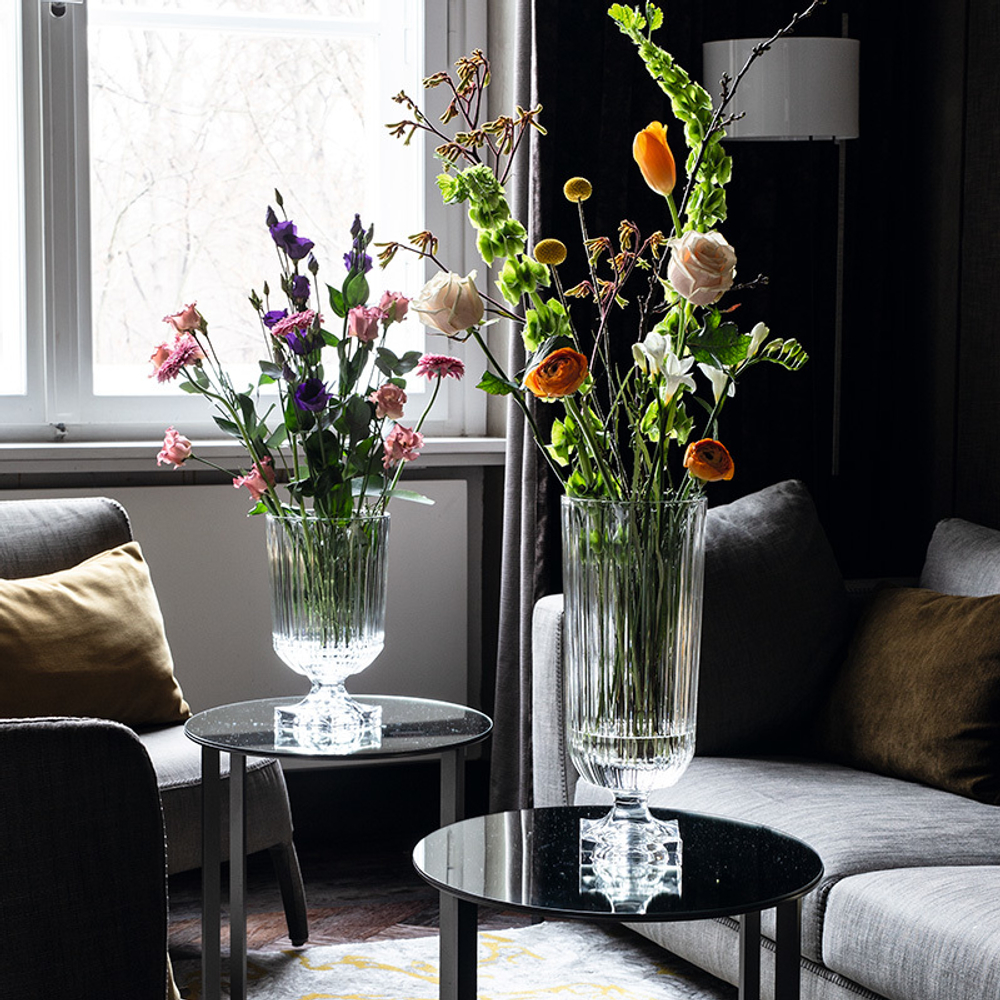 Купить хрустальную вазу для цветов 40 см в интернет магазине Этикет (103634)