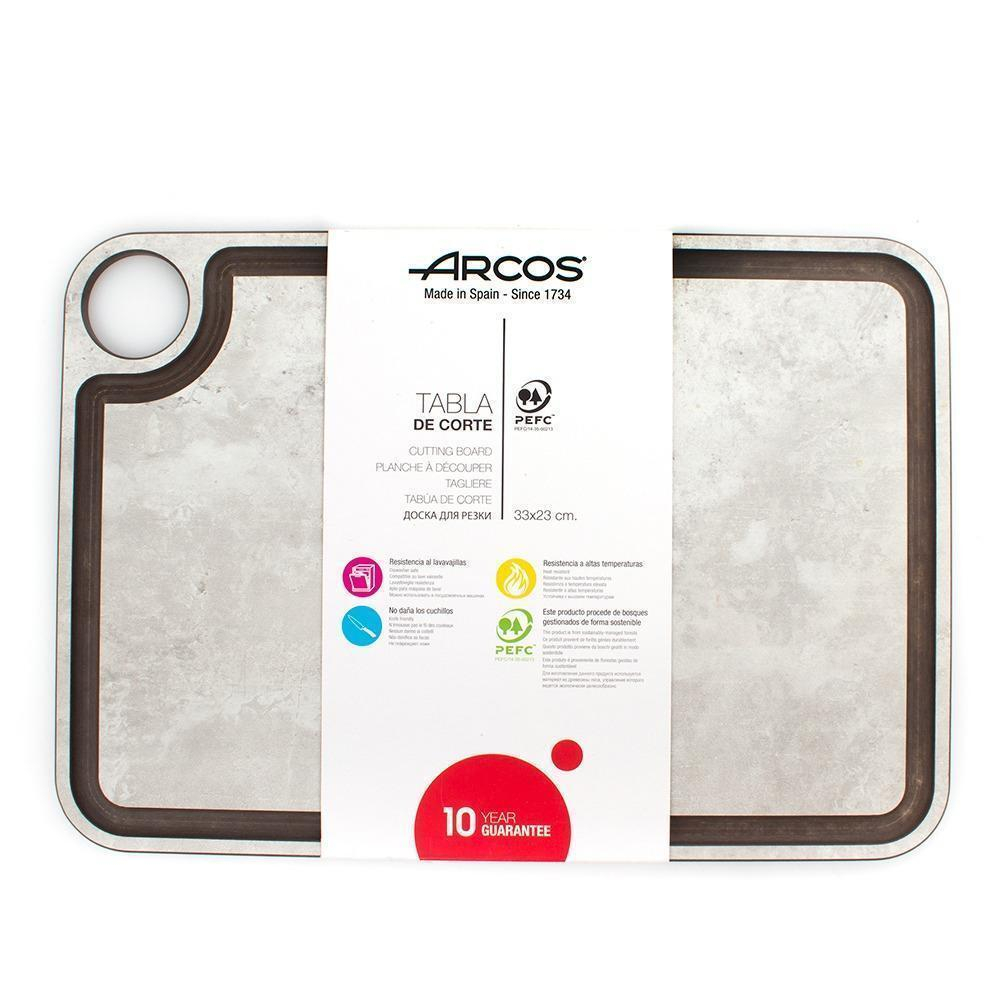 Разделочная доска с желобом 33 х 23 см, цвет мрамор, Cutting boards, Arcos