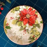 Тарелка закусочная 23 см Certified Int. Тихая ночь, Цветок