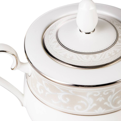 Сахарница Noritake Монтвейл Платиновый кант 300 мл, фарфор костяной