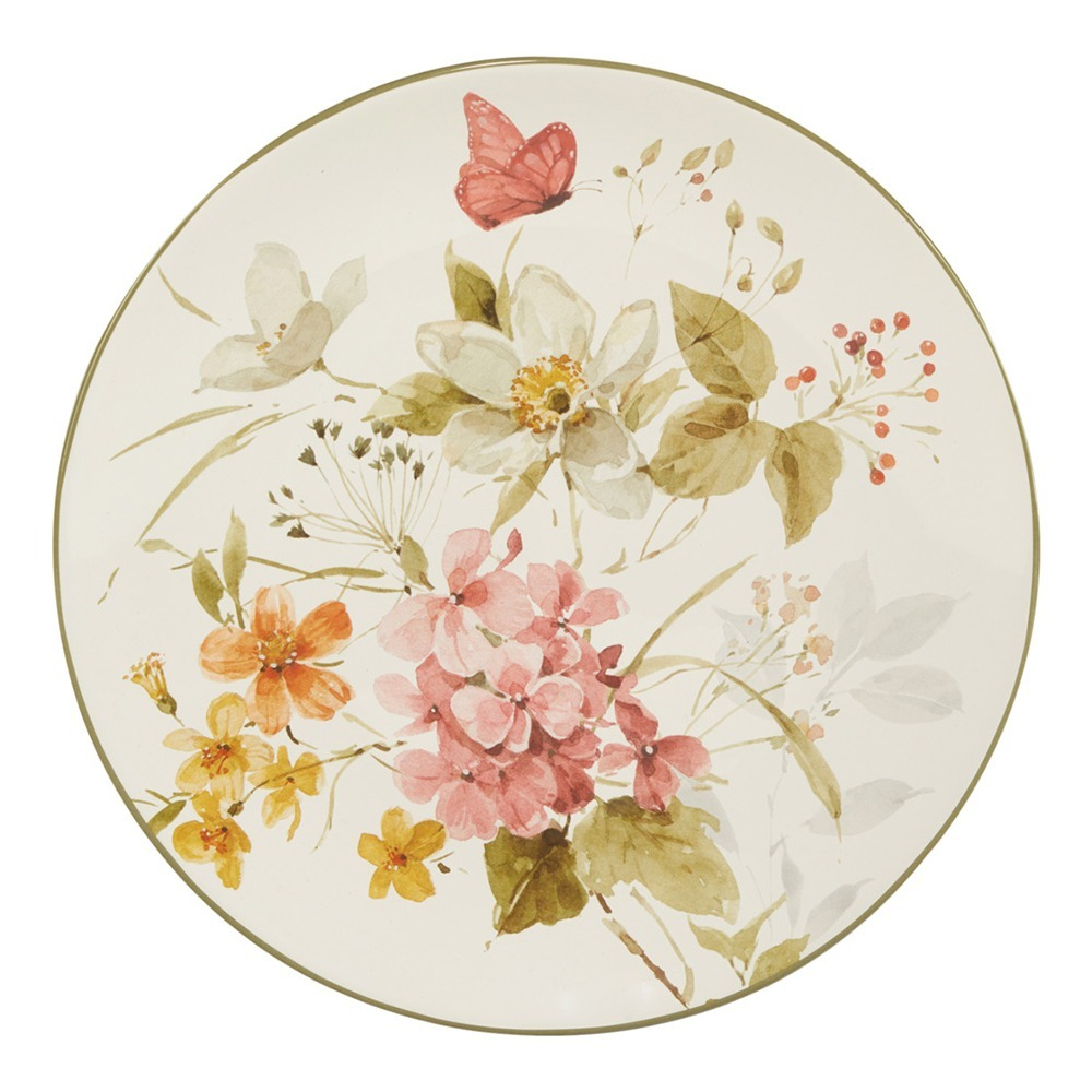 Тарелка обеденная 28 см Certified Int. Песня природы белая