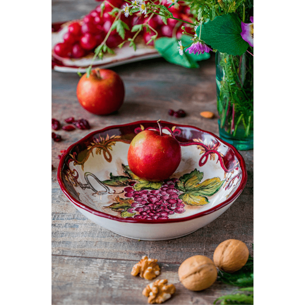 Тарелка для пасты Красный виноград 21 см Certified Int. Секреты Виноделов