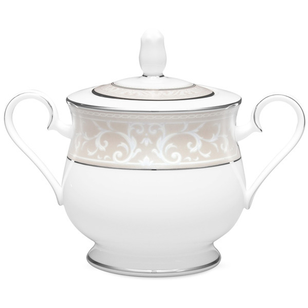 Сахарница Noritake Монтвейл Платиновый кант 300 мл, фарфор костяной