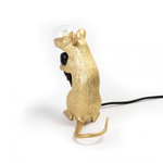 Настольная лампа Mouse Lamp Sitting GOLD USB, Seletti
