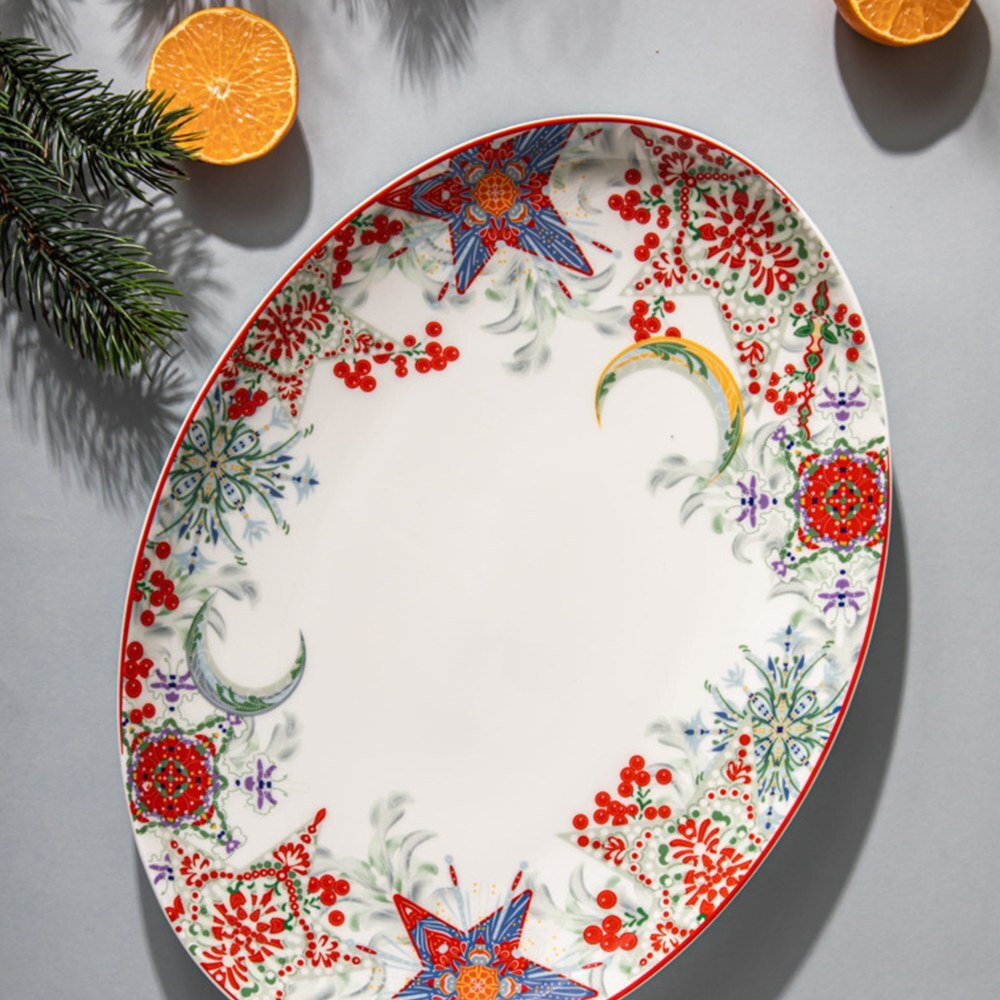Блюдо овальное 33х24 см Mix&Match Home Счастливая Звезда