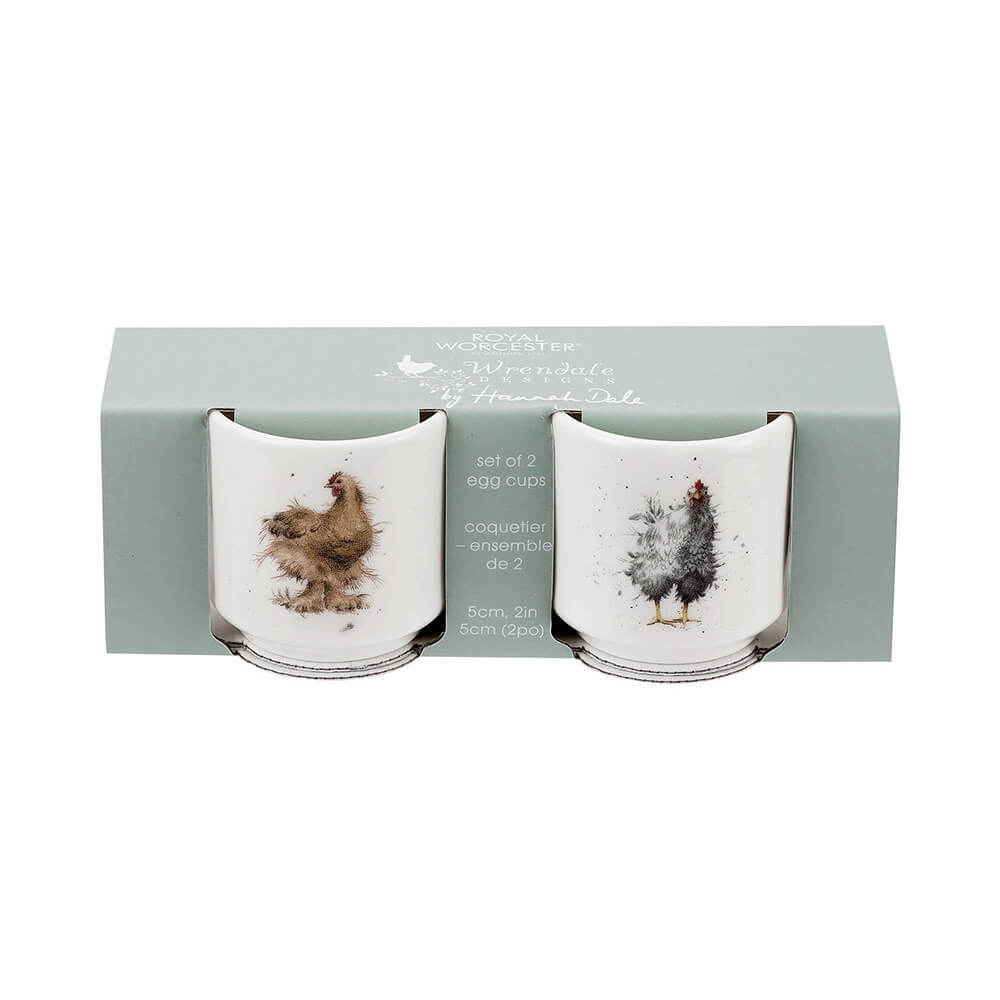 Набор подставок для яиц из фарфора "Забавная фауна. Курицы", 5 см, Royal Worcester