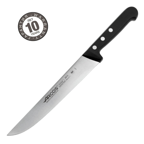 Нож для нарезки 19 см, из высокоуглеродистой нержавеющей стали, черный, 2815-B, Universal, Arcos