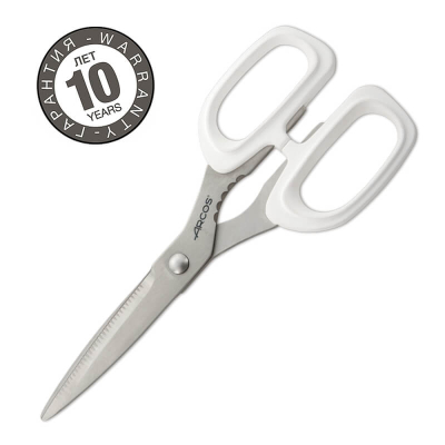 Ножницы кухонные 20 см, с пластиковыми ручками, белый, 185324, Scissors, Arcos