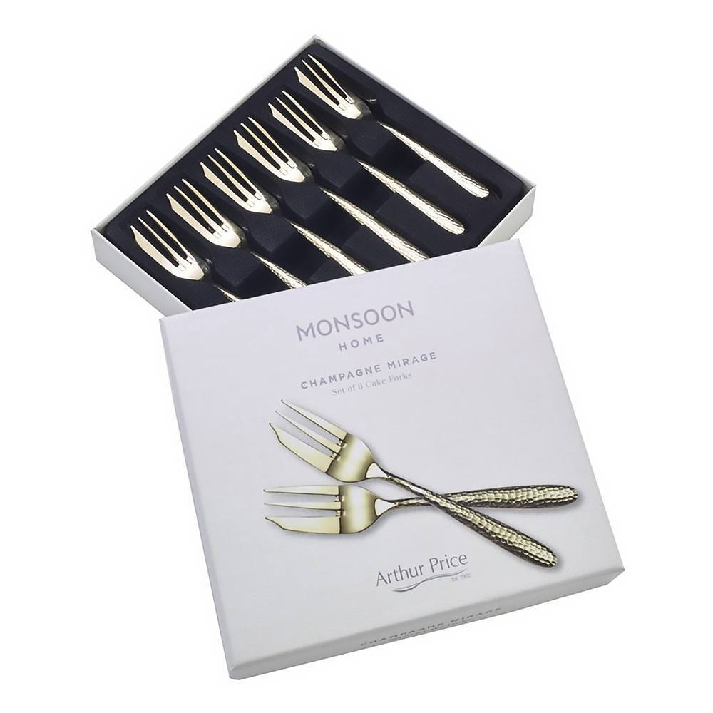 Набор десертных вилок 6 шт, Monsoon Champagne Mirage, Arthur Price