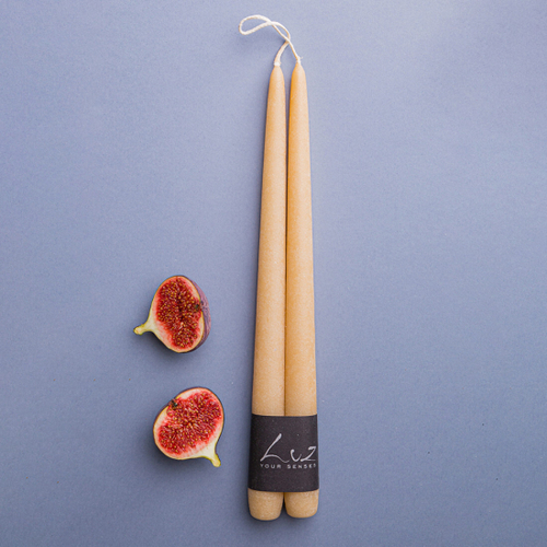 Набор свечей, 30 см, 2 шт, латте, Рустик, Luz Your Senses