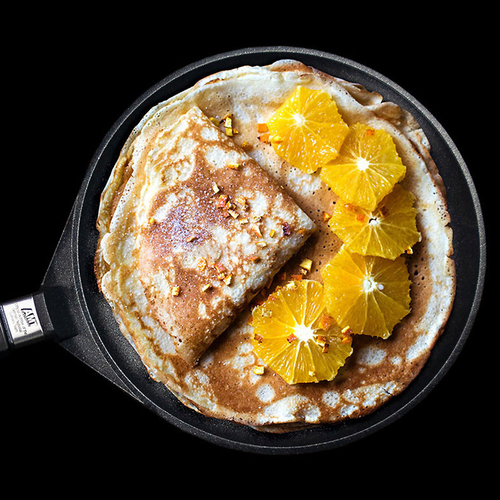 Алюминиевая сковорода для блинов с антипригарным покрытием и съемной ручкой AMT124, 24 см, Frying Pans. АМТ