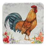 Тарелка пирожковая квадратная 15х15 см Certified Int. Петушки на лугу-1