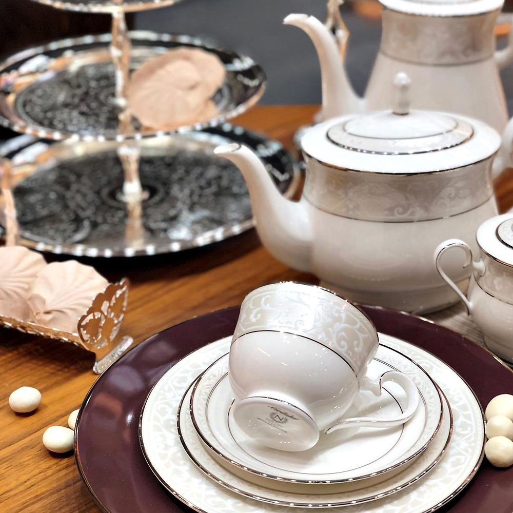 Салатник порционный Noritake Монтвейл Платиновый кант 15,5 см