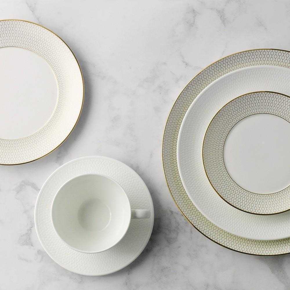 Чашка для завтрака с блюдцем Wedgwood Джио 340 мл, фарфор