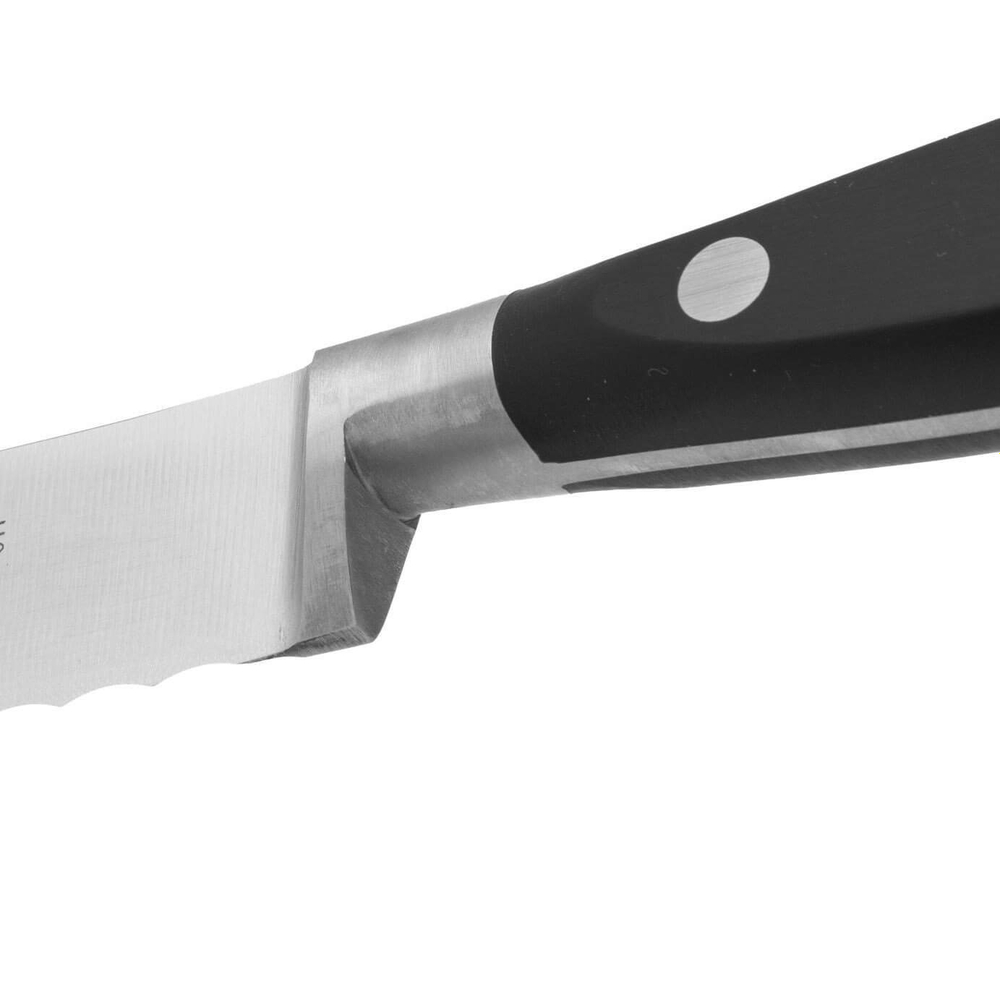 Нож для хлеба 20 см, из кованой высокоуглеродистой нержавеющей стали, черный, 2313, Riviera, Arcos