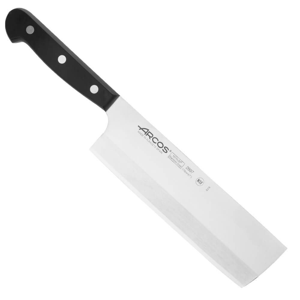 Нож кухонный Usuba 17,5 см, из высокоуглеродистой нержавеющей стали, черный, 2897-B, Universal, Arcos